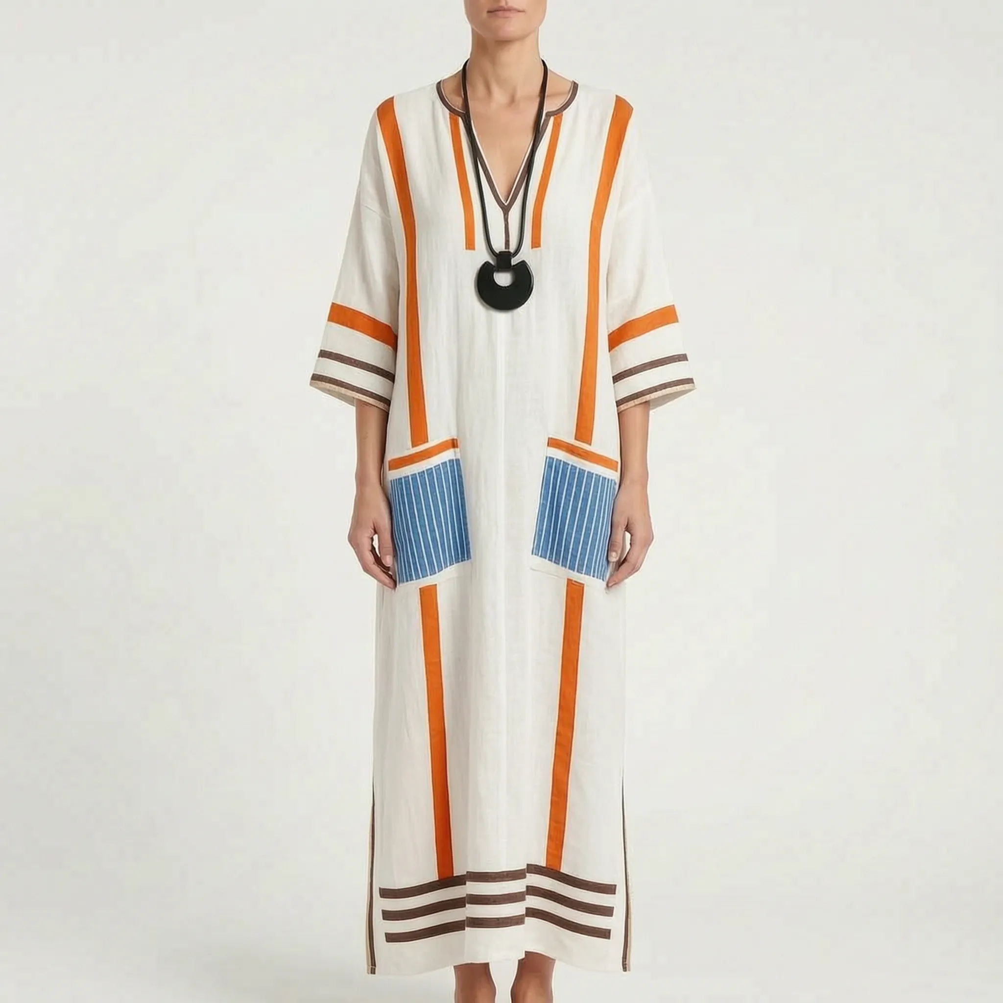 Brezza  - Relaxed Flowy Maxi Dress Summer Holidays