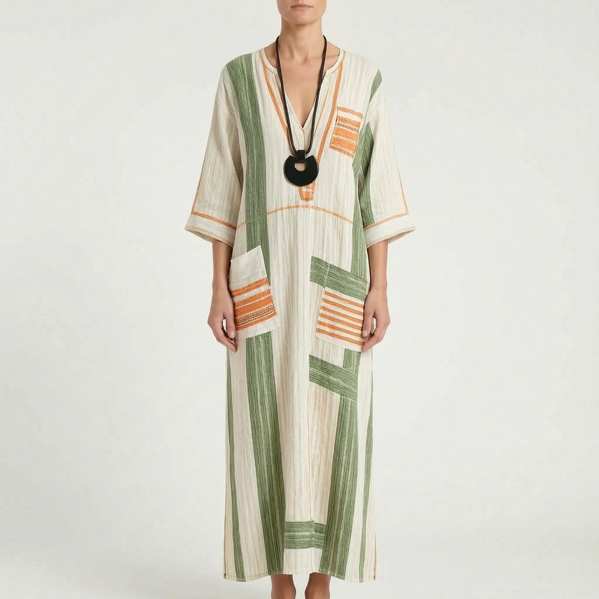 Brezza  - Relaxed Flowy Maxi Dress Summer Holidays