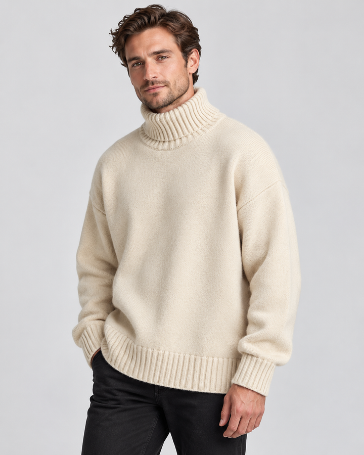 Men's Oversized Roll Neck Jumper