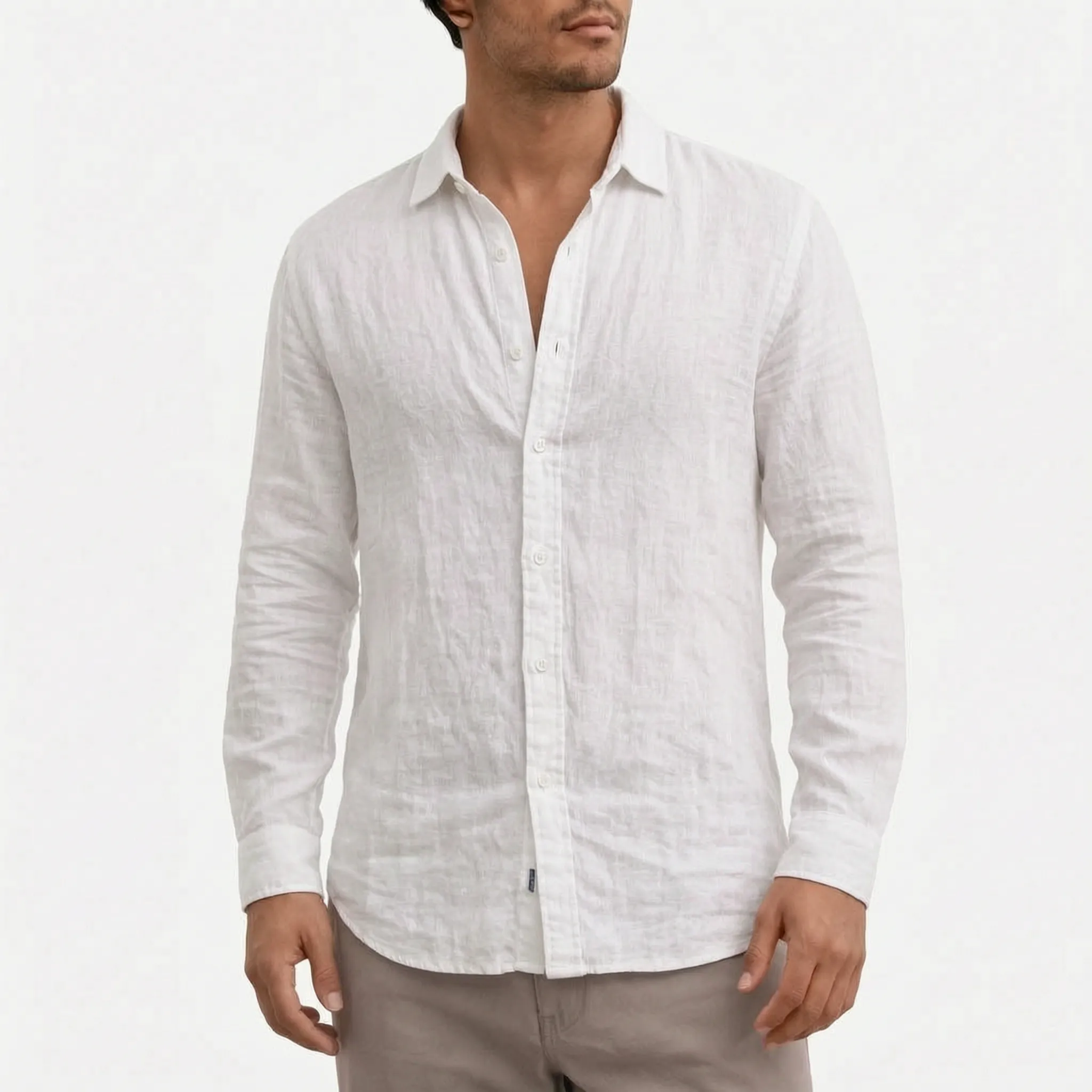 Brizon  - Long-Sleeved Textured Casual Shirt Warm-Weather Layering