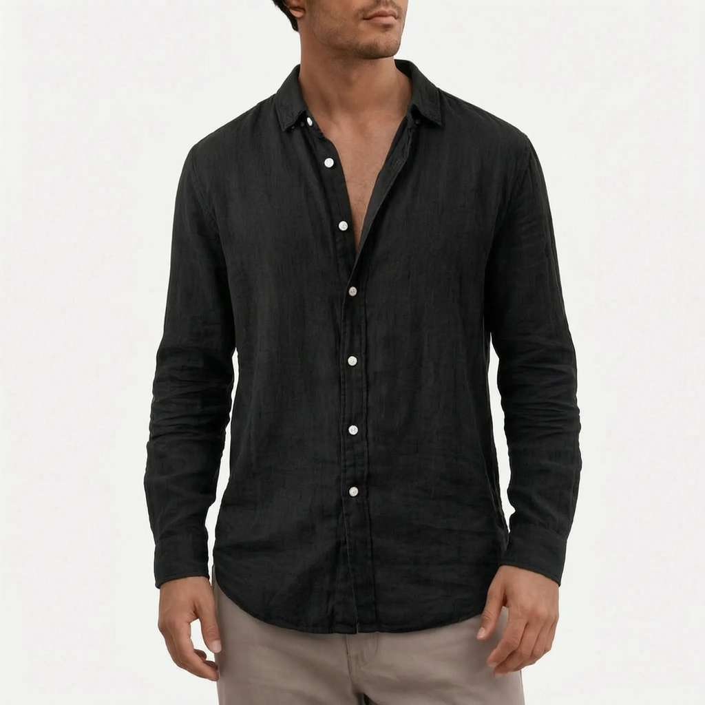 Brizon  - Long-Sleeved Textured Casual Shirt Warm-Weather Layering