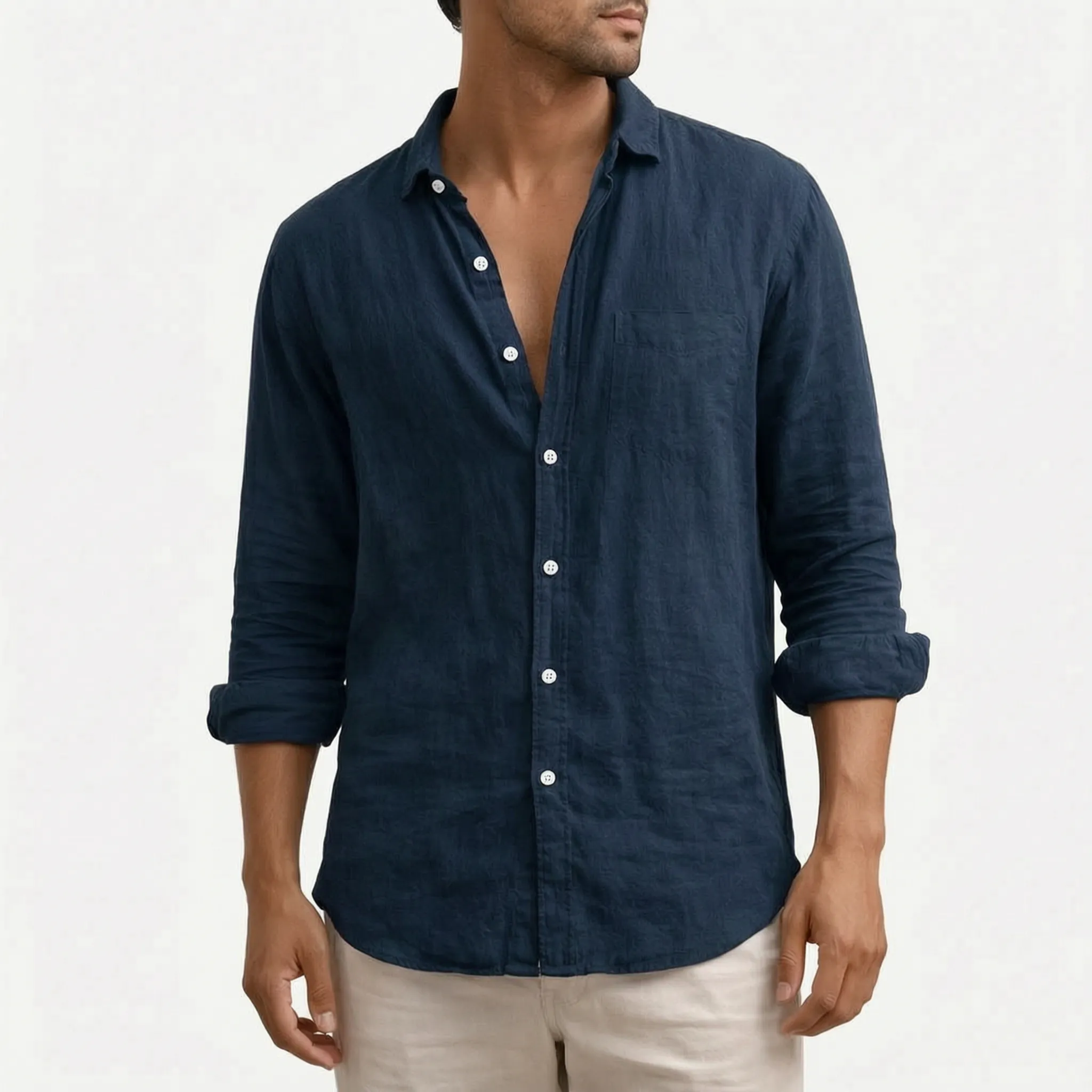 Brizon  - Long-Sleeved Textured Casual Shirt Warm-Weather Layering