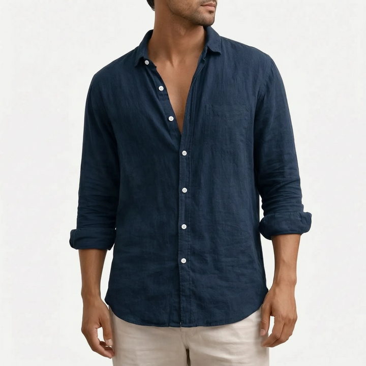 Brizon  - Long-Sleeved Textured Casual Shirt Warm-Weather Layering