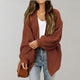 Women's oversized textured knit cardigan with open front and long sleeves