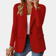 Women's tailored blazer with notched lapels, long sleeves and flap pockets
