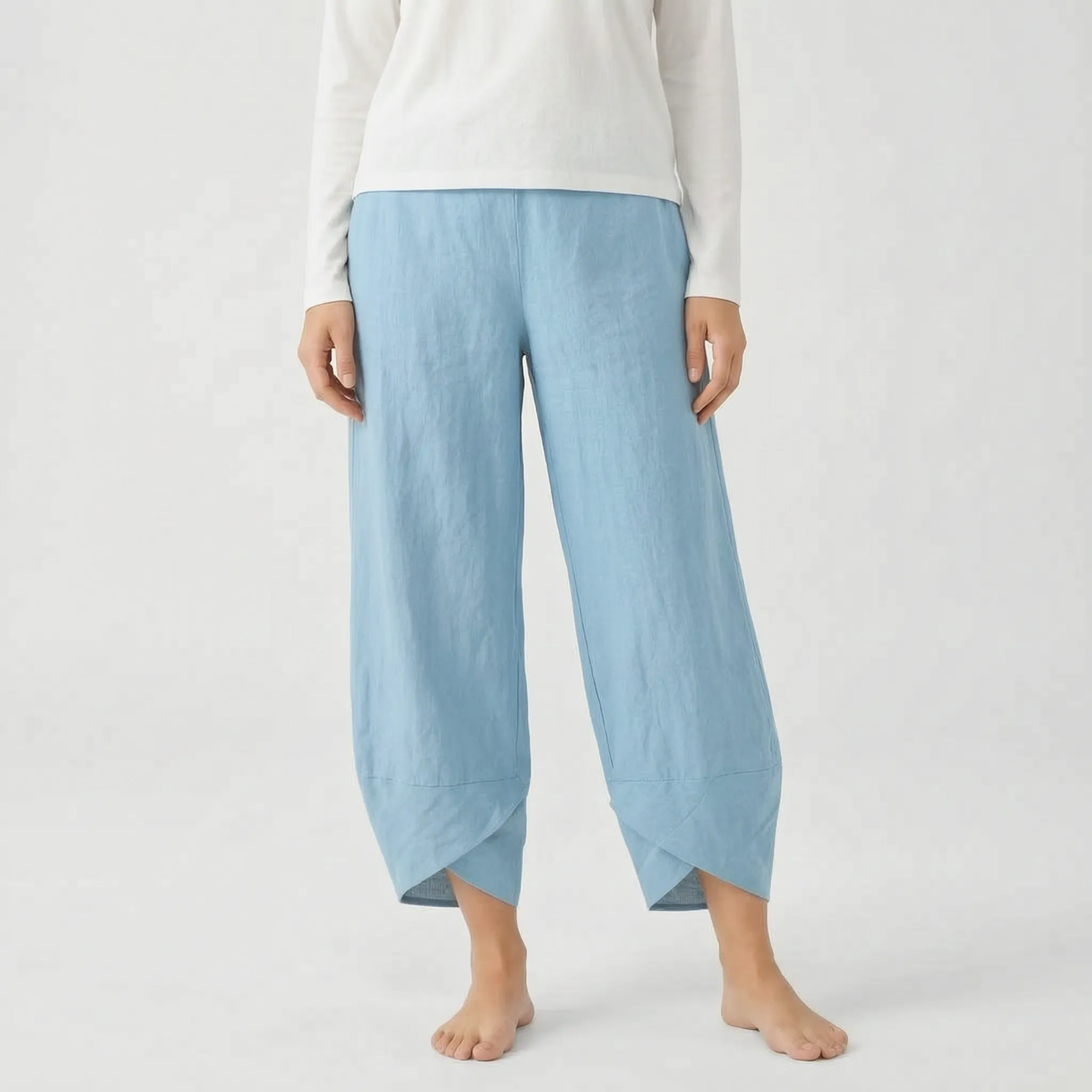 Cadora  - Cropped Casual Wide Leg Trousers Casual Daytime Outings