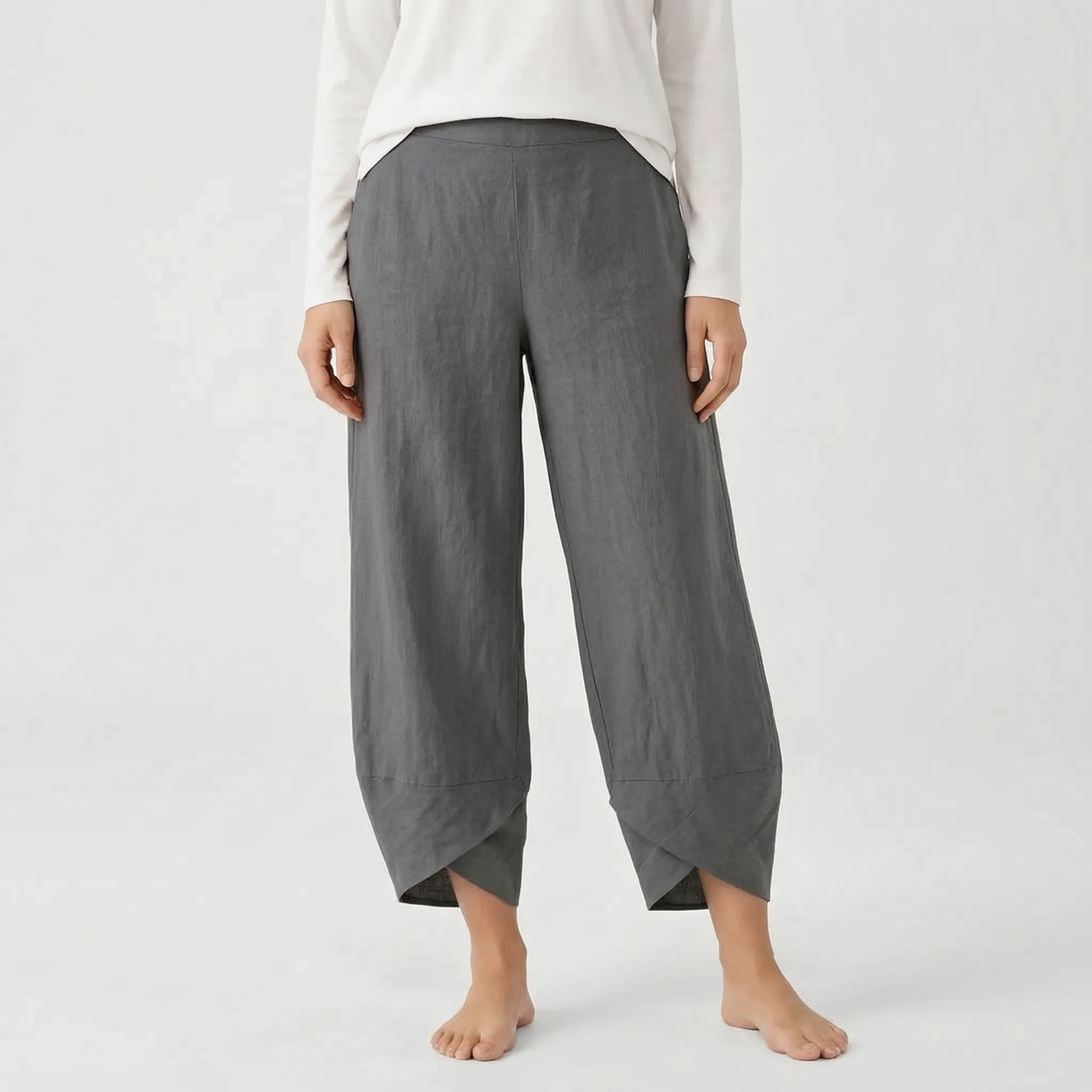Cadora  - Cropped Casual Wide Leg Trousers Casual Daytime Outings