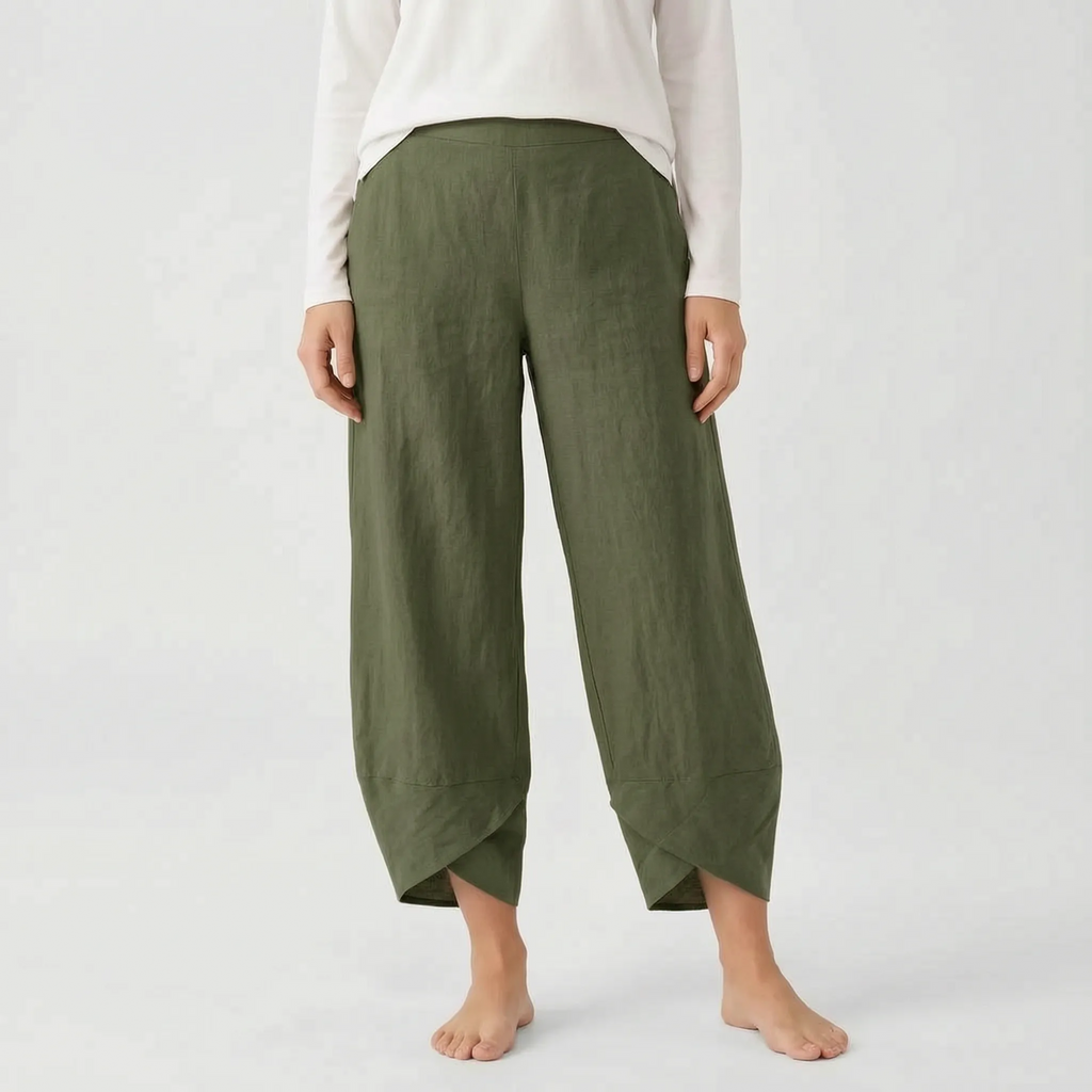 Cadora  - Cropped Casual Wide Leg Trousers Casual Daytime Outings
