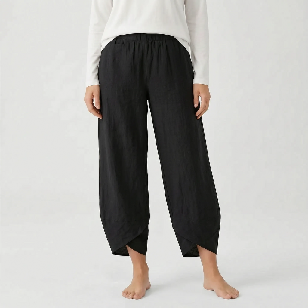 Cadora  - Cropped Casual Wide Leg Trousers Casual Daytime Outings