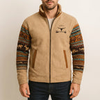 Cadoro  - Western Print Full-Zip Jacket Layering Over T-Shirts