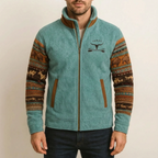 Cadoro  - Western Print Full-Zip Jacket Layering Over T-Shirts