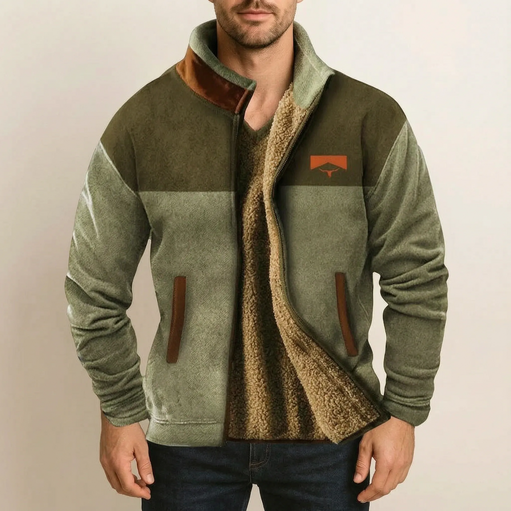 Cadoro  - Western Print Full-Zip Jacket Layering Over T-Shirts