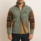 Cadoro  - Western Print Full-Zip Jacket Layering Over T-Shirts