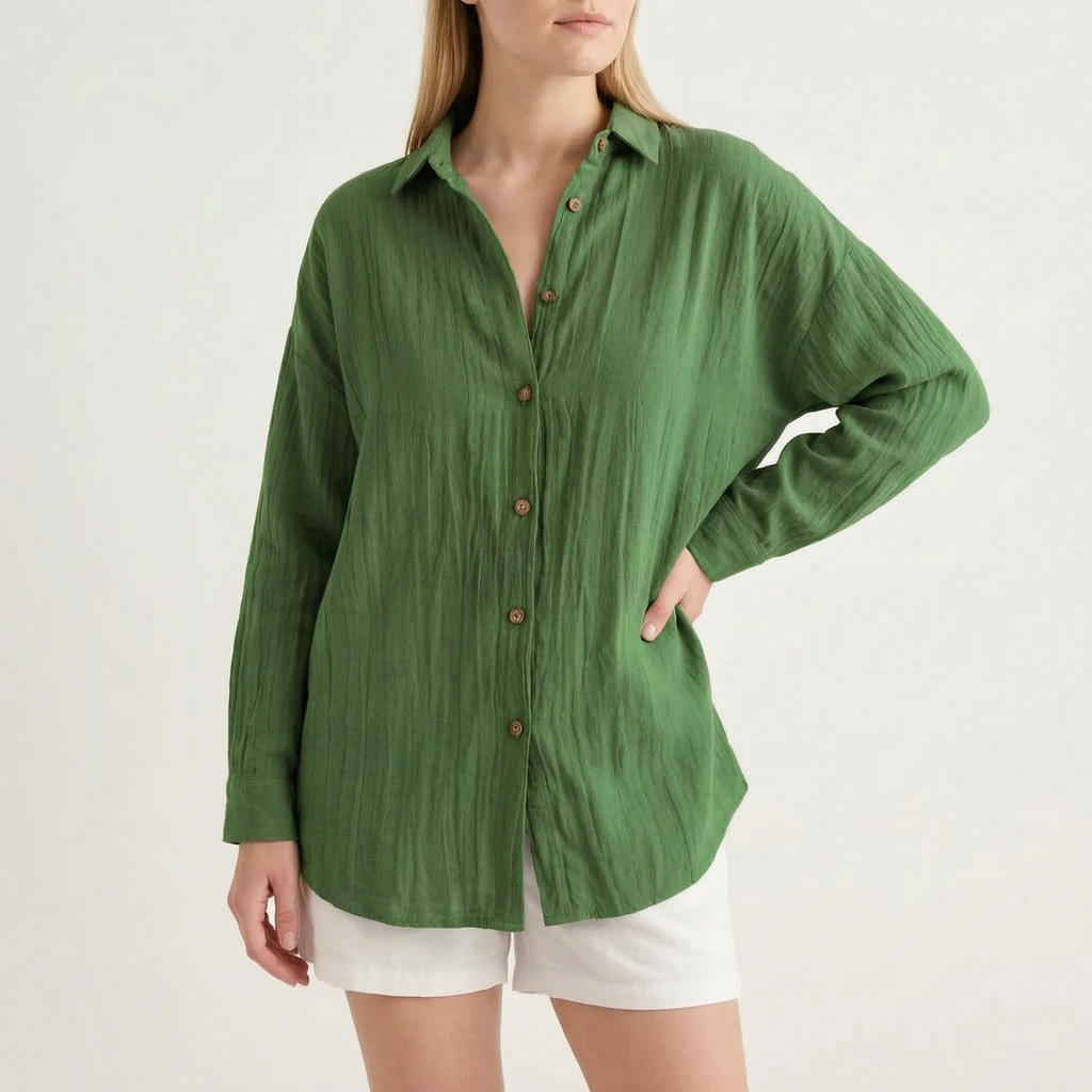 Caelum - Relaxed Oversized Long Sleeve Shirt