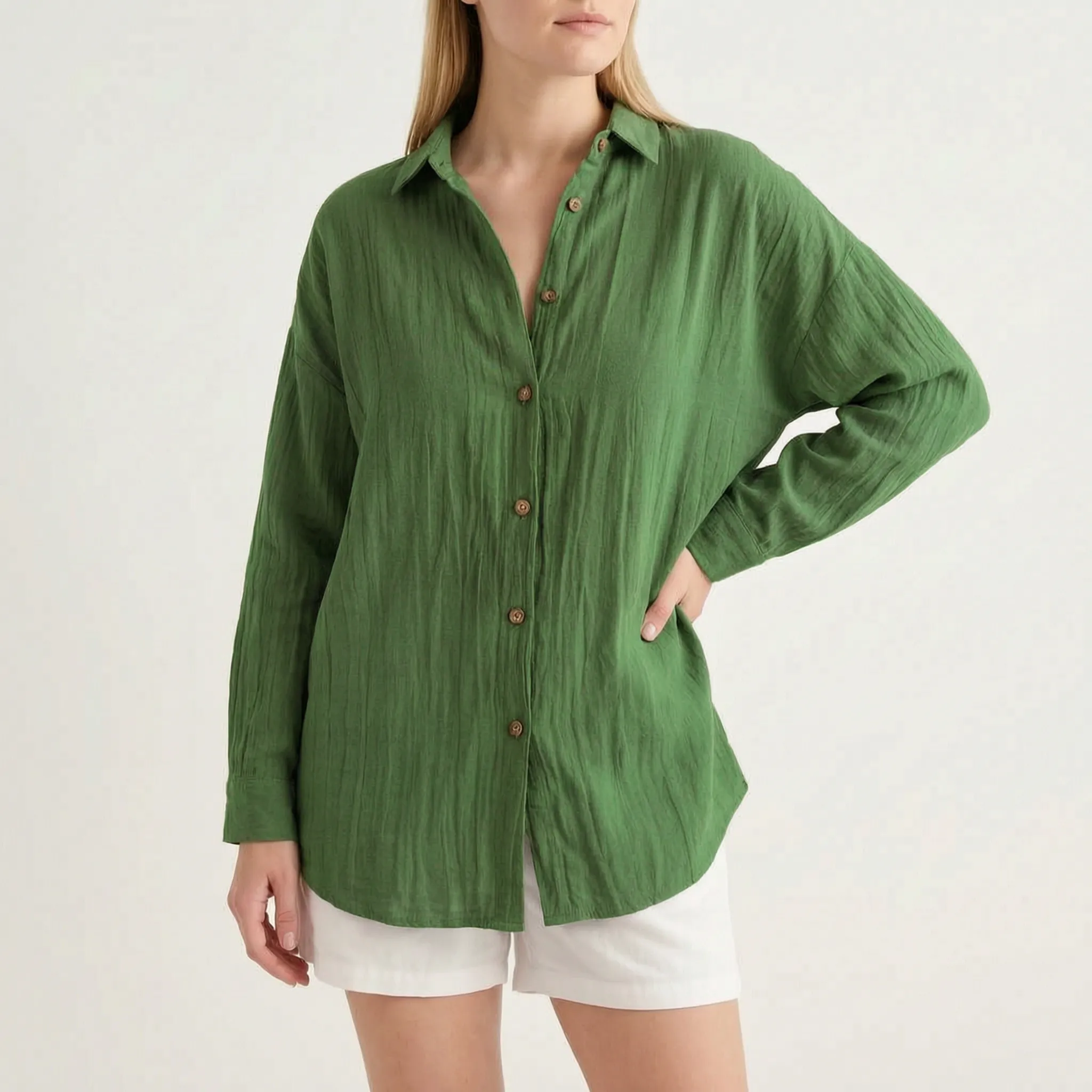 Caelum - Relaxed Oversized Long Sleeve Shirt