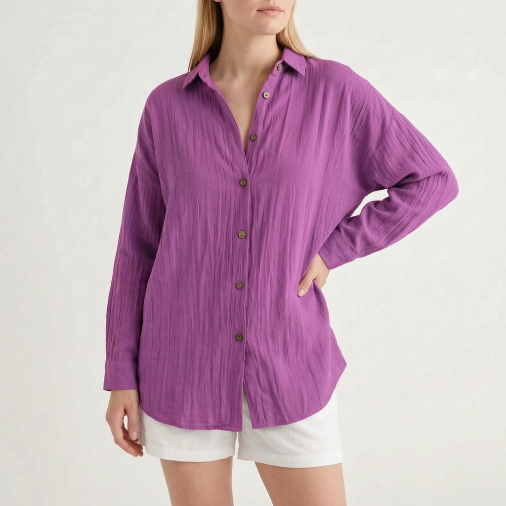 Caelum - Relaxed Oversized Long Sleeve Shirt