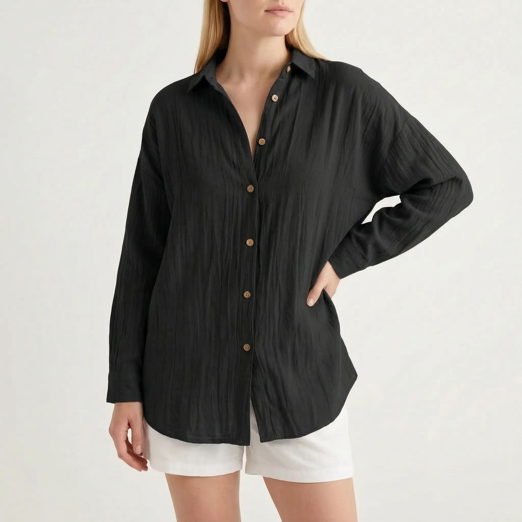 Caelum - Relaxed Oversized Long Sleeve Shirt