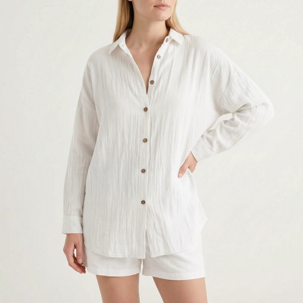 Caelum - Relaxed Oversized Long Sleeve Shirt