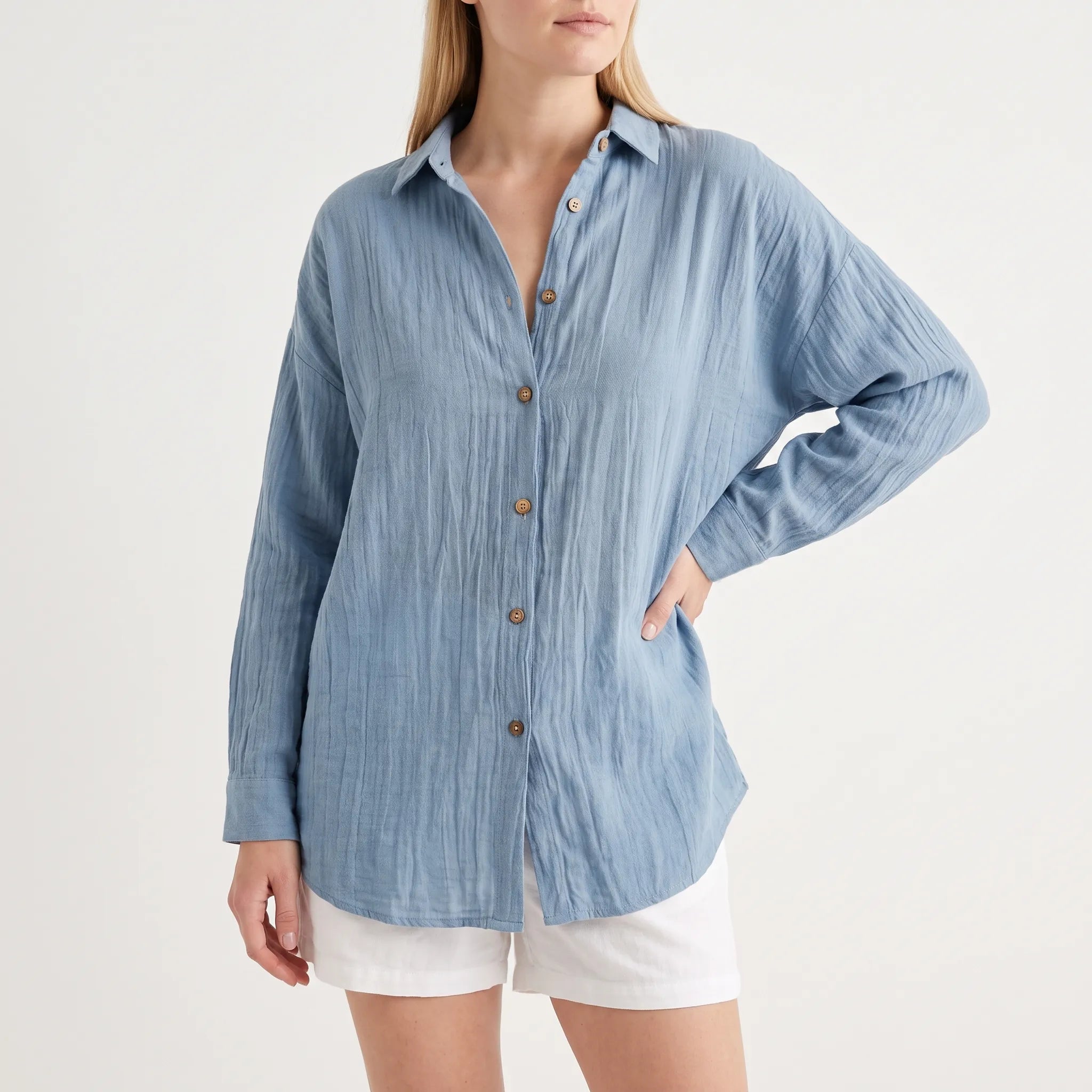 Caelum - Relaxed Oversized Long Sleeve Shirt