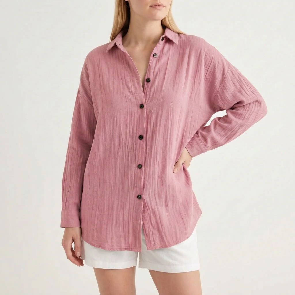 Caelum - Relaxed Oversized Long Sleeve Shirt