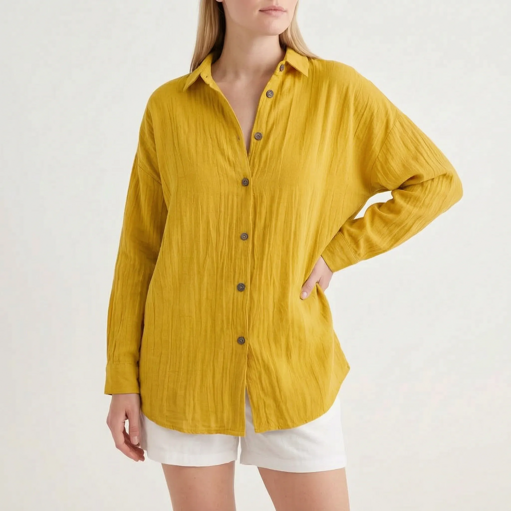 Caelum - Relaxed Oversized Long Sleeve Shirt