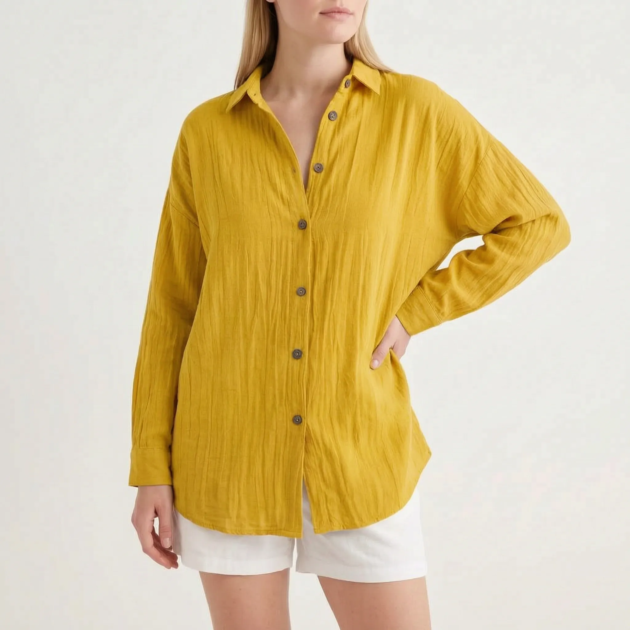 Caelum - Relaxed Oversized Long Sleeve Shirt