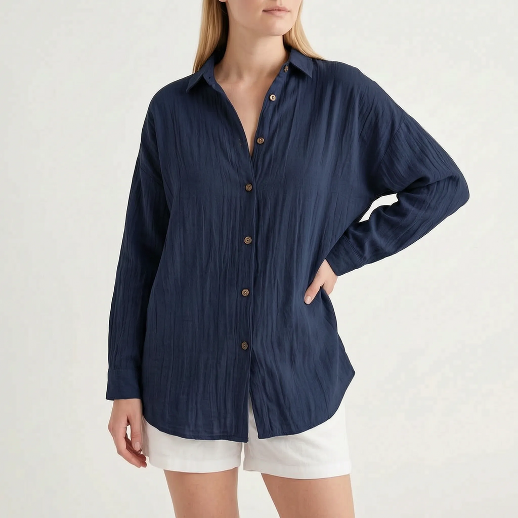 Caelum - Relaxed Oversized Long Sleeve Shirt