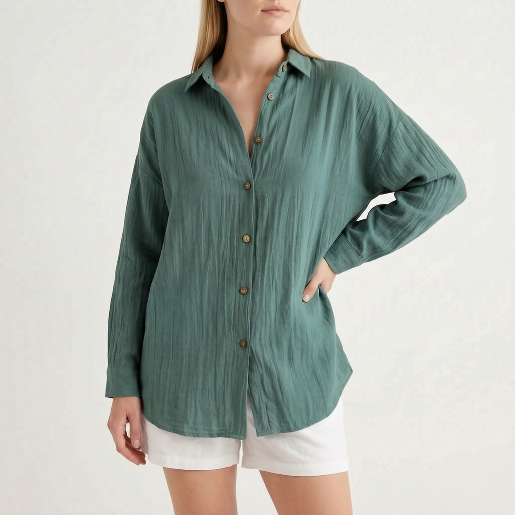Caelum - Relaxed Oversized Long Sleeve Shirt