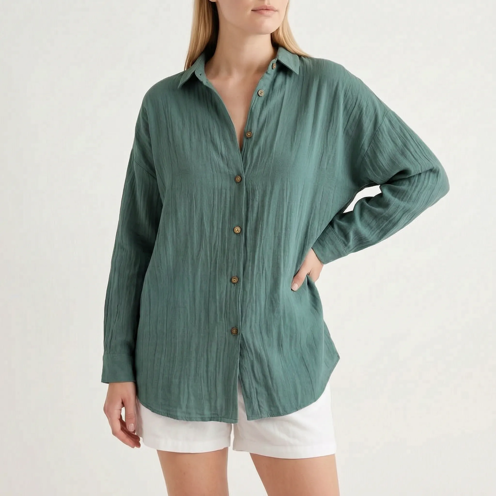 Caelum - Relaxed Oversized Long Sleeve Shirt