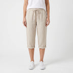 Caleo  - Casual Relaxed Fit Capri Trousers Warm Weather Wear