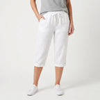 Caleo  - Casual Relaxed Fit Capri Trousers Warm Weather Wear