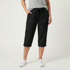 Caleo  - Casual Relaxed Fit Capri Trousers Warm Weather Wear