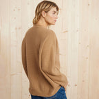 Women's oversized ribbed button-front cardigan