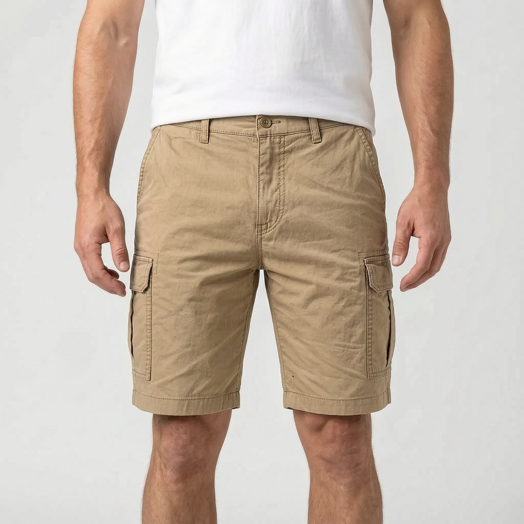 Cargen  - Casual Grey Cargo Shorts For Guys Weekend Wear