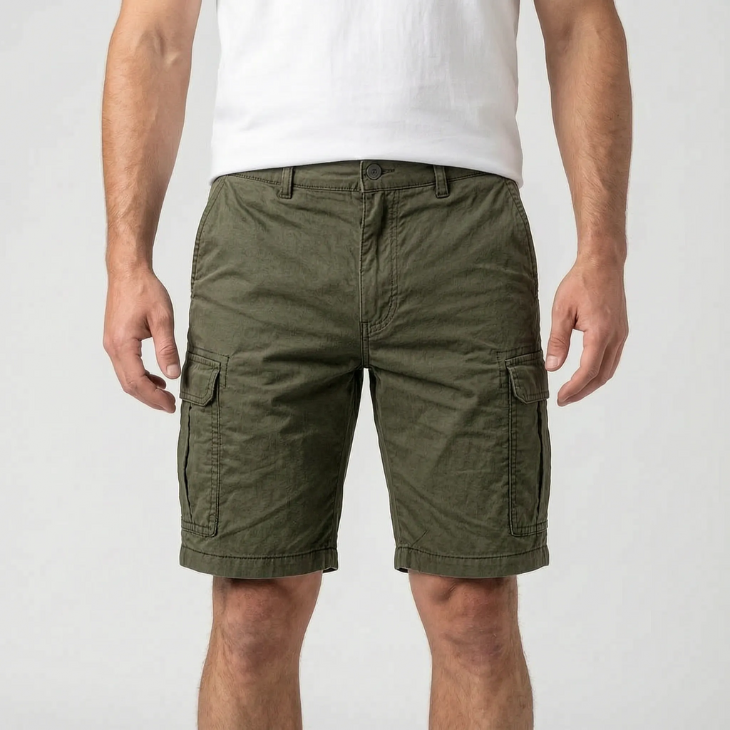 Cargen  - Casual Grey Cargo Shorts For Guys Weekend Wear