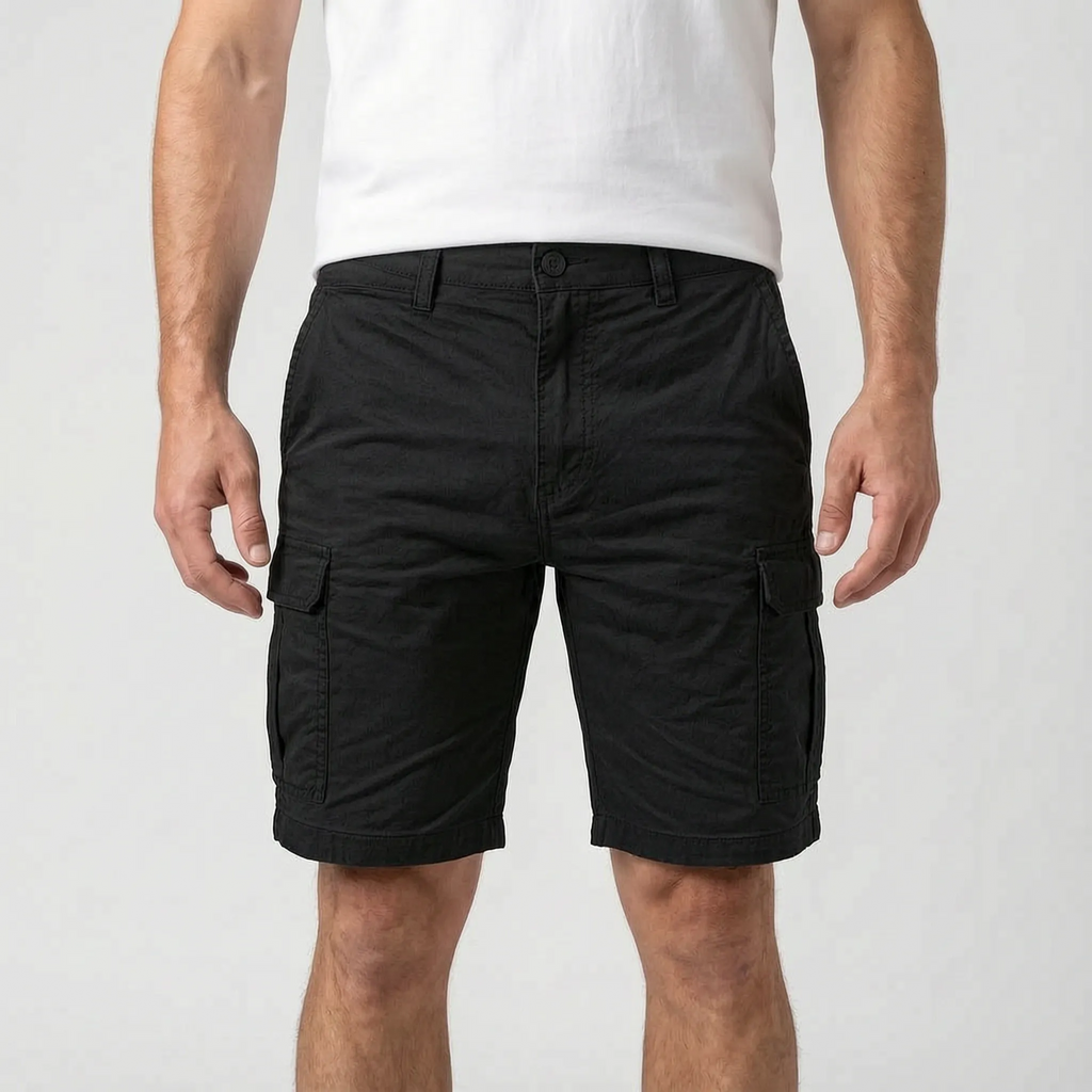 Cargen  - Casual Grey Cargo Shorts For Guys Weekend Wear