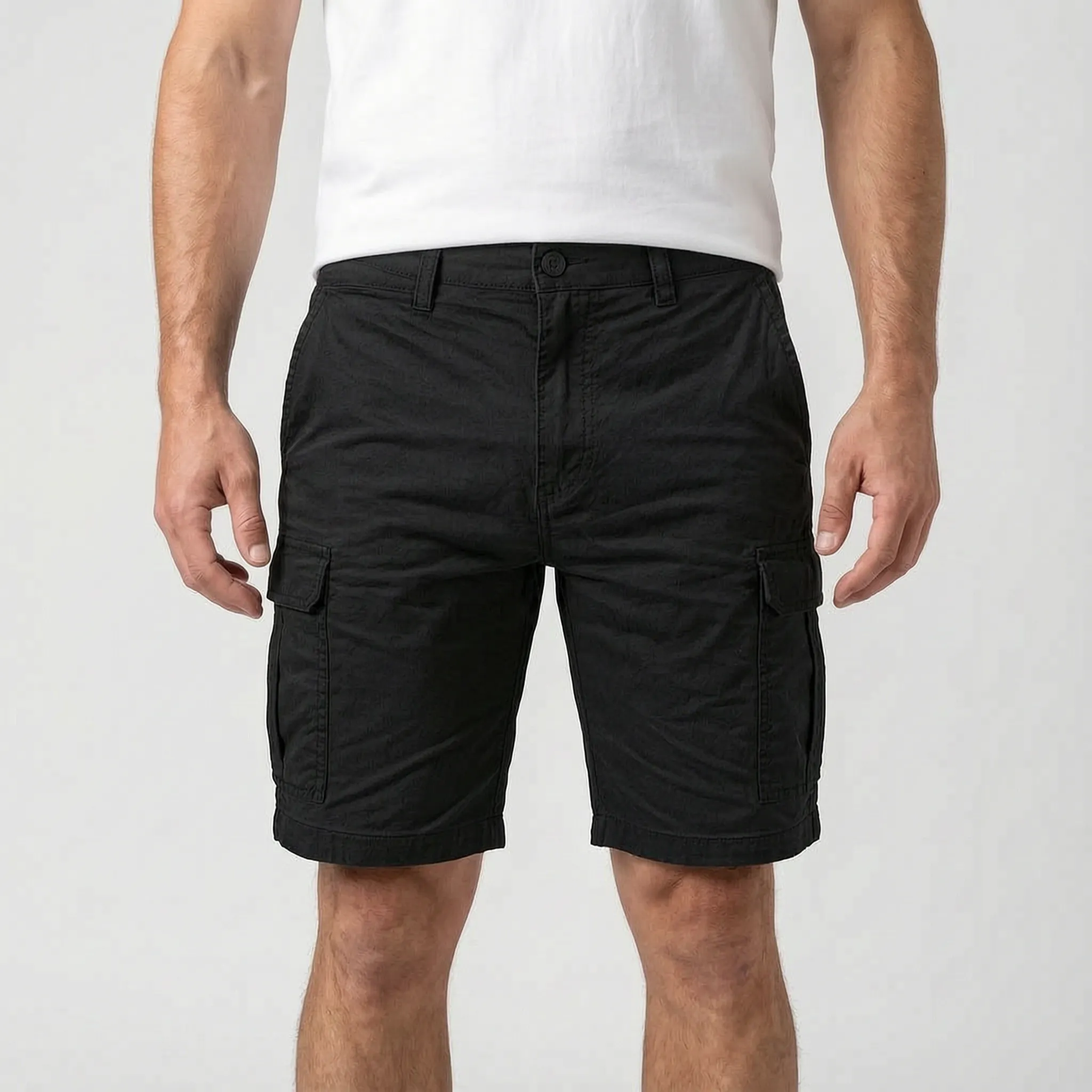 Cargen  - Casual Grey Cargo Shorts For Guys Weekend Wear