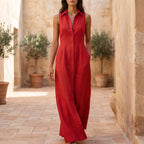 Carmenia  - Sleeveless Maxi Shirt Dress Summer Garden Parties