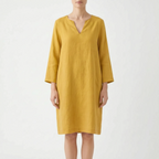 CassieDress  - Relaxed Fit V-Neck Shift Dress Casual Daytime Outings