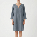 CassieDress  - Relaxed Fit V-Neck Shift Dress Casual Daytime Outings