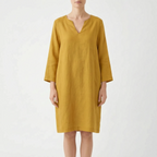 CassieDress  - Relaxed Fit V-Neck Shift Dress Casual Daytime Outings