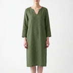 CassieDress  - Relaxed Fit V-Neck Shift Dress Casual Daytime Outings