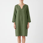 CassieDress  - Relaxed Fit V-Neck Shift Dress Casual Daytime Outings