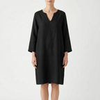 CassieDress  - Relaxed Fit V-Neck Shift Dress Casual Daytime Outings