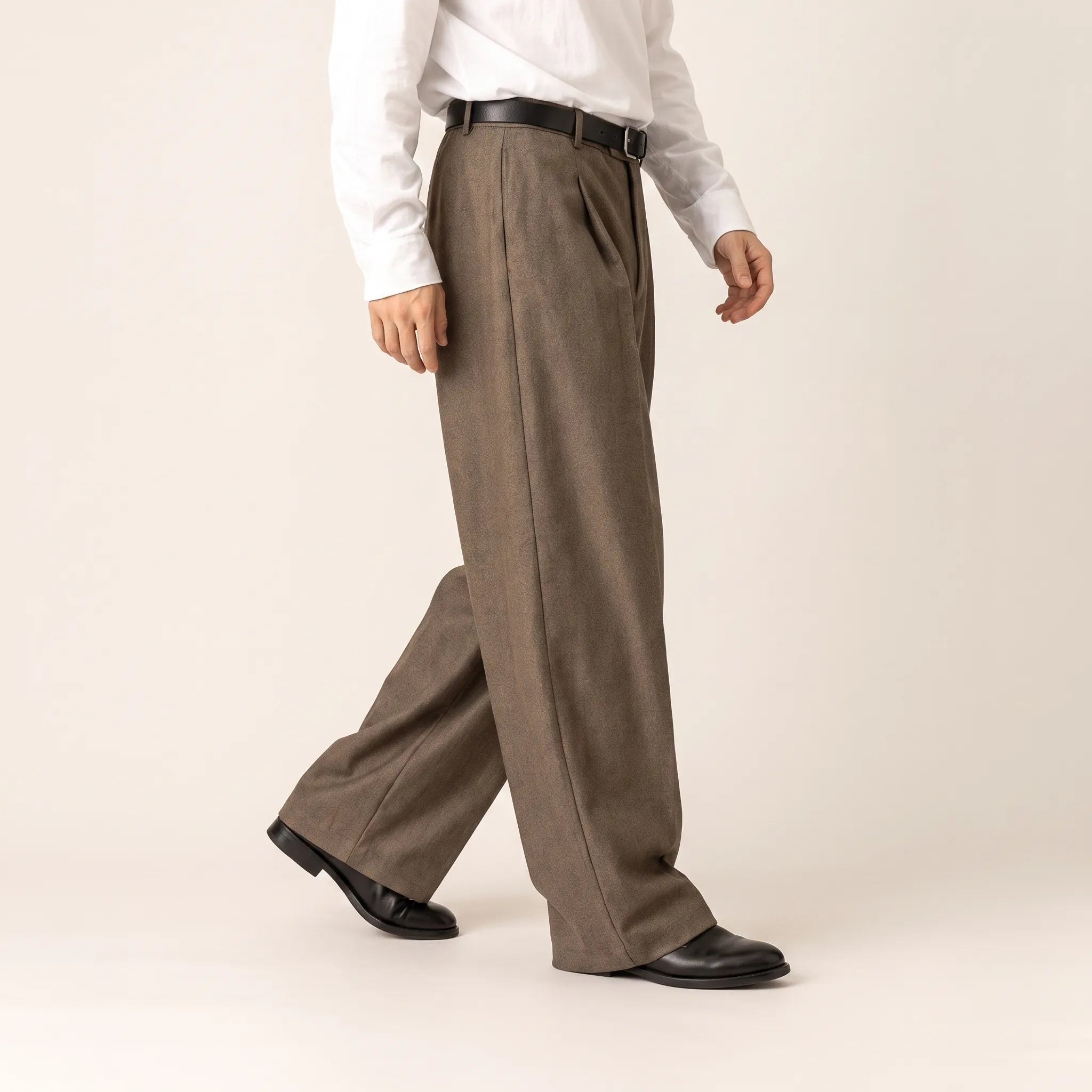 Caturix  - Men's Pleated Wide Leg Trousers Office Wear