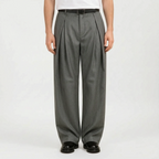 Caturix  - Men's Pleated Wide Leg Trousers Office Wear