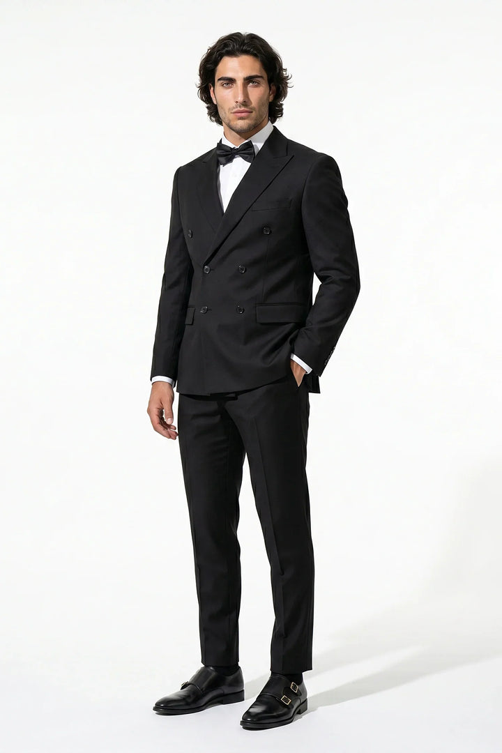 Men's Double-Breasted Two-Piece Suit