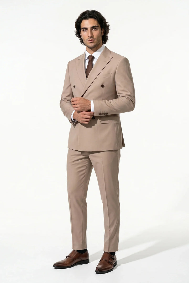 Men's Double-Breasted Two-Piece Suit