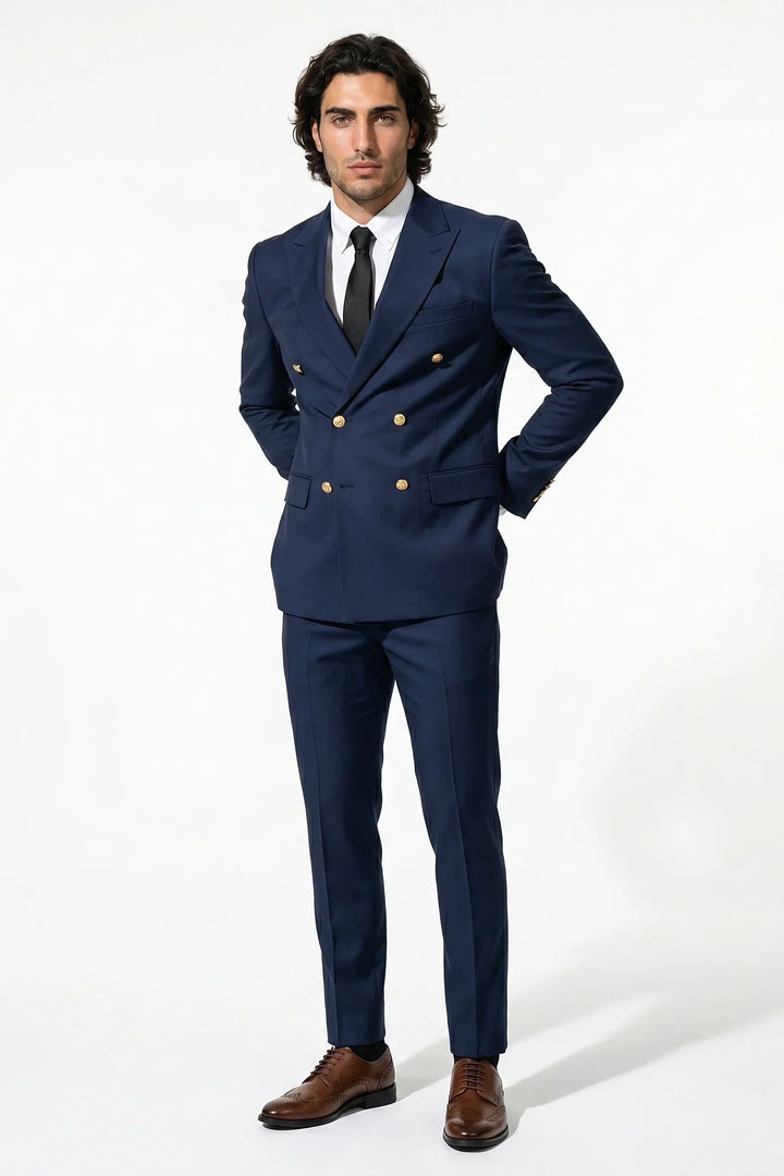 Men's Double-Breasted Two-Piece Suit
