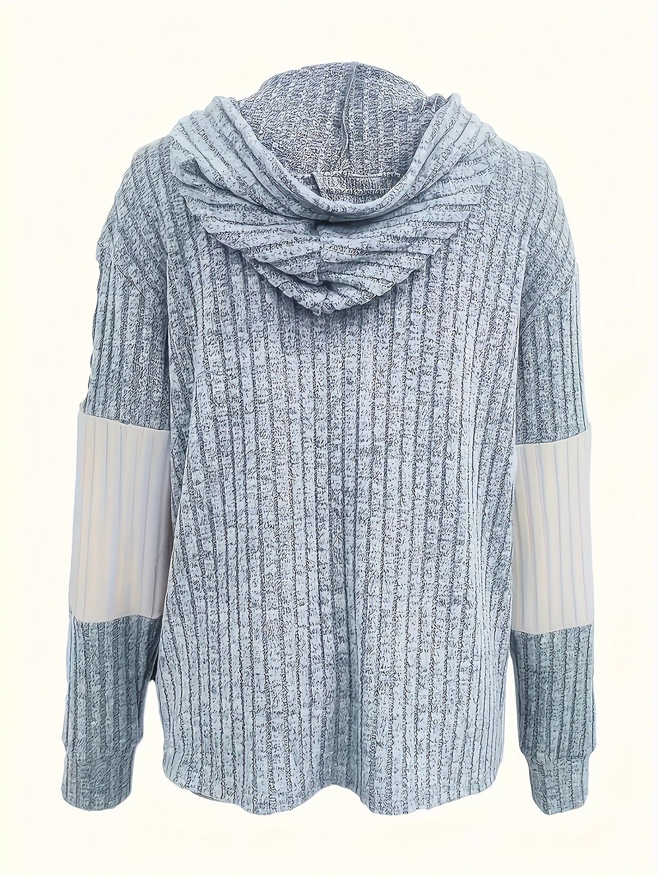 Women's colour block hooded zip sweatshirt jacket
